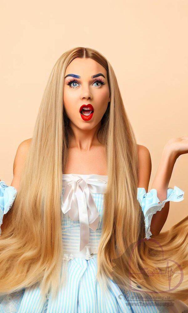 تصویر اکستنشن مو در سرزمین عجایب با هوش مصنوعی بینگ